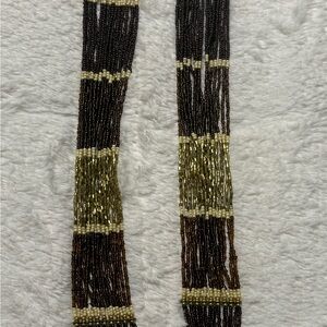Stunning Multi-Strand Beaded Necklace in Brown/Gold/Ivory/Copper 30-32”
